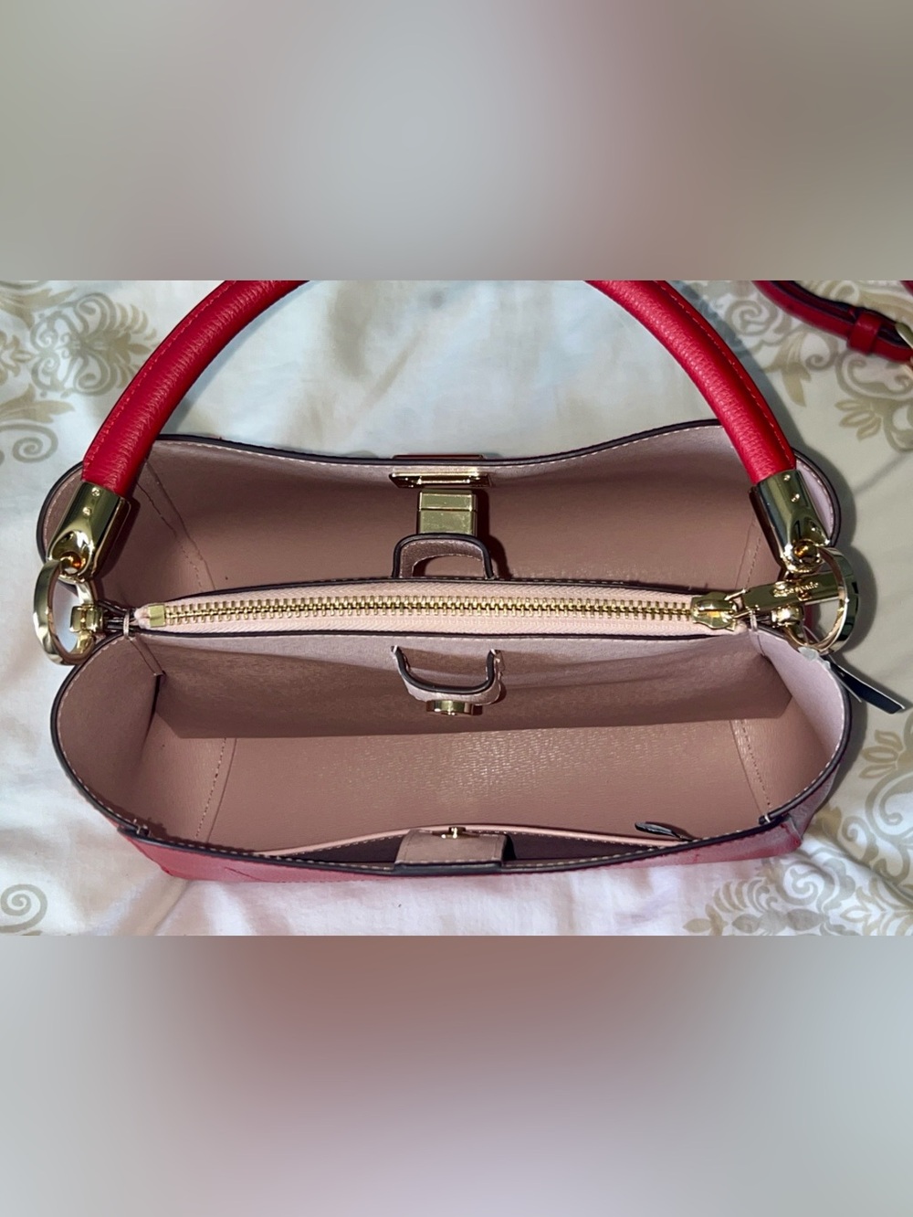 Kate Spade Phoebe Medium Top Handle Satchel-Perfect Cherry - Picture 13 of 16